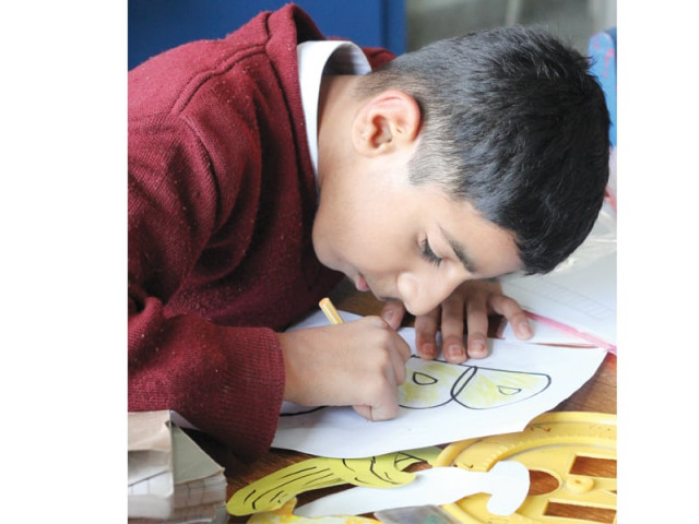 the institute s students are hard workers during class shabbir colours a picture of fruits photo ayesha mir express the institute s students are hard workers during class shabbir colours a picture of fruits photo ayesha mir express