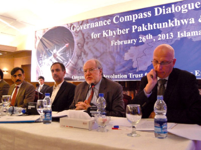 panelists at the governance compass dialogue in islamabad on tuesday photo express panelists at the governance compass dialogue in islamabad on tuesday photo express