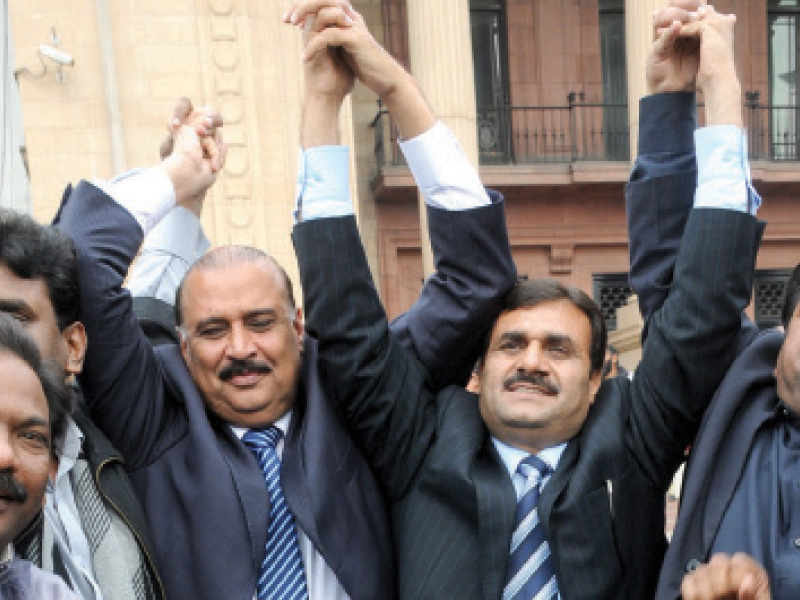 opposition leader raja riaz brought a marching band to the assembly building earlier in the day to celebrate the handover of gwadar port to china and president s trip to iran to sign a gas pipeline deal photo zahoorul haq