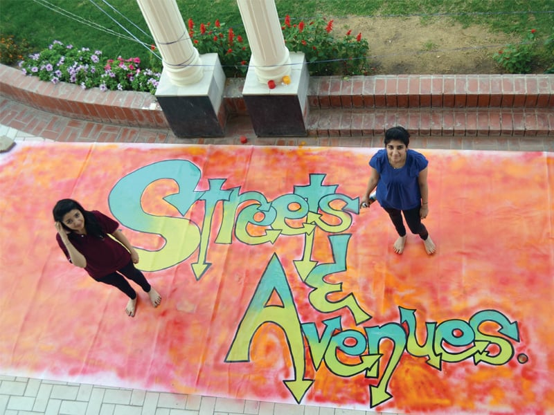 streets and avenues painted by students was the theme of the event photo courtesy bay view college