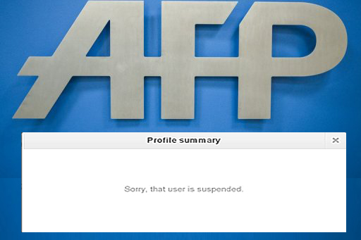 the account has since been suspended and afp is working to restore it