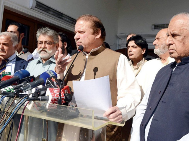 nawaz sharif and pir pagara talk to the media after a meeting in karachi photo inp nawaz sharif and pir pagara talk to the media after a meeting in karachi photo inp