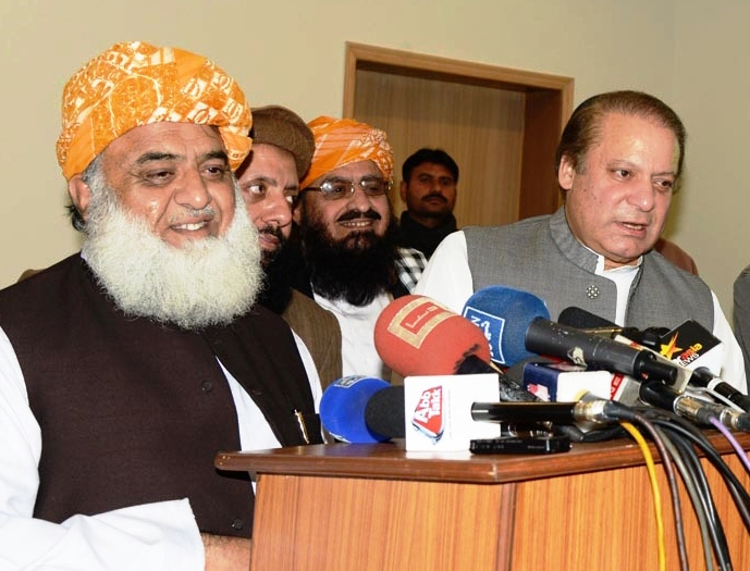 pml n and jui f on monday agreed to some form of electoral cooperation with modalities to be chalked out later photo online