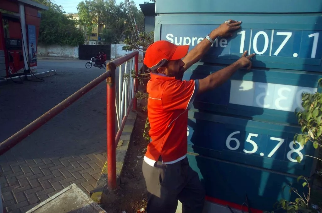 the price of petrol had registered a hike of rs3 53 per litre photo ppi file the price of petrol had registered a hike of rs3 53 per litre photo ppi file