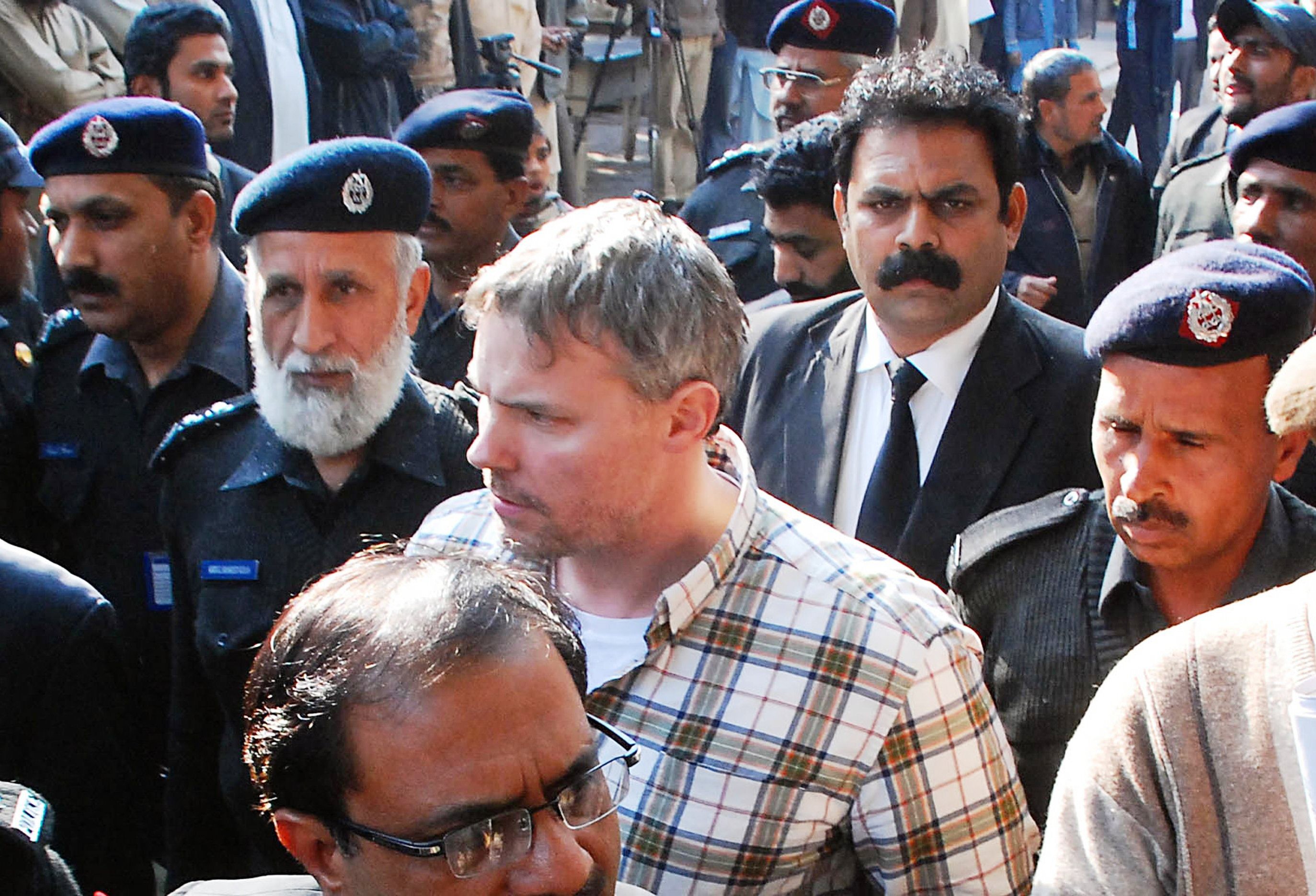 file photo of raymond davis leaving court in lahore photo afp file