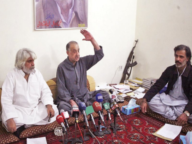 jamhoori wattan party president nawabzada talal akbar bugti gestures as he speaks during a press conference in quetta on sunday photo online jamhoori wattan party president nawabzada talal akbar bugti gestures as he speaks during a press conference in quetta on sunday photo online