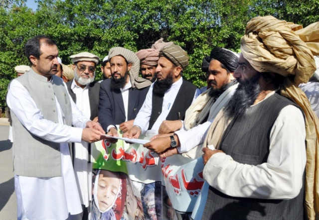 haq also presenting a memorandum containing the demands of people from north and south waziristan agencies to the governor photo express haq also presenting a memorandum containing the demands of people from north and south waziristan agencies to the governor photo express
