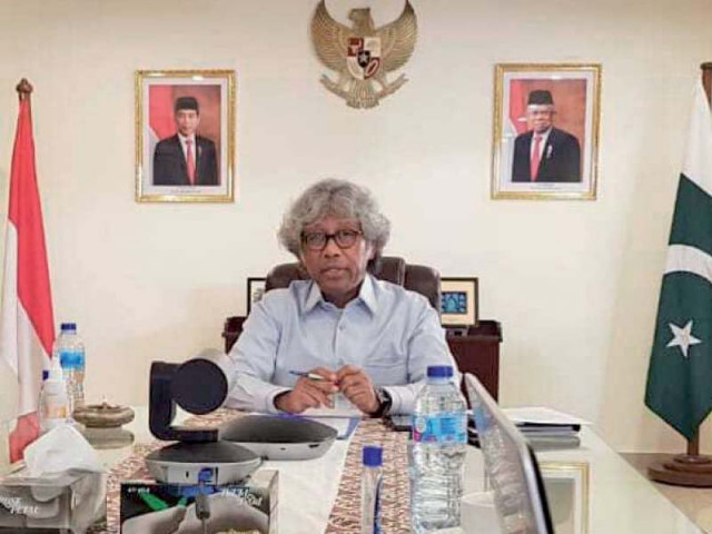 indonesian ambassador iwan amri addresses the webinar photo dna indonesian ambassador iwan amri addresses the webinar photo dna