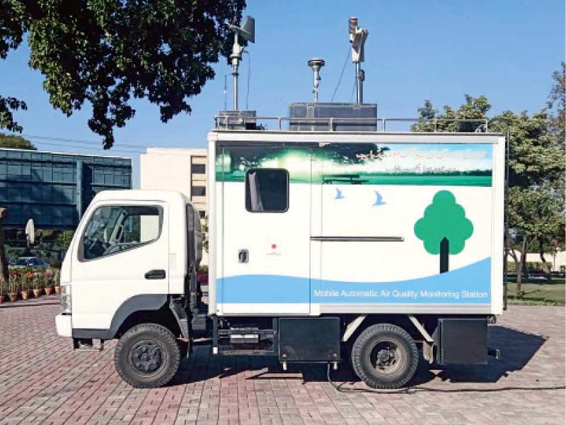 a file photo of a mobile air quality testing truck express