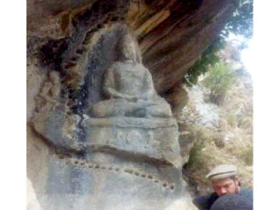 attempt to steal shangla buddhist sculpture fails