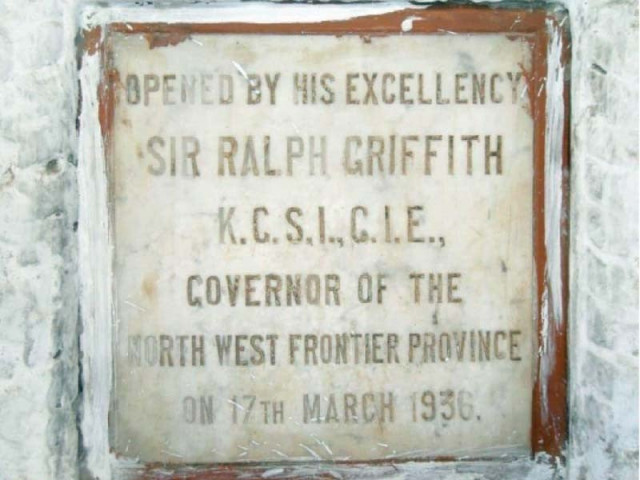 a plaque shows the building was inaugurated by then nwfp governor sir ralph griffth in 1936 photo express a plaque shows the building was inaugurated by then nwfp governor sir ralph griffth in 1936 photo express