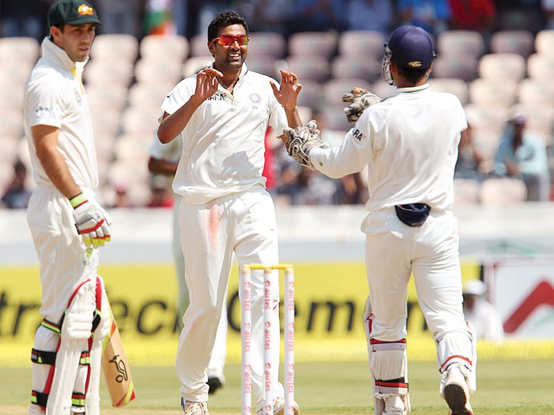 ashwin s tally for the ongoing series against australia is now 18 wickets photo bcci