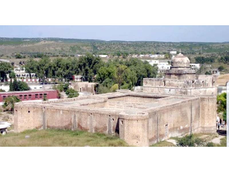 the restoration of sikh and hindu holy sites was halted due to the pandemic but after the lull in covid cases it has now been restarted photo express