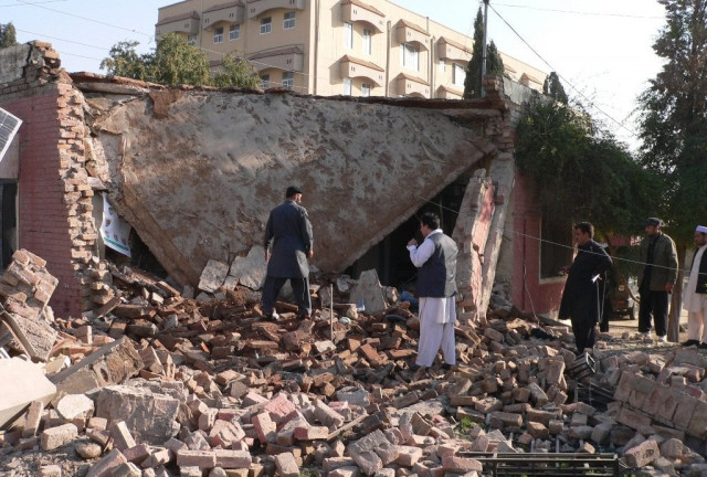 the explosion destroyed the lhw office as well as solar panels which had been installed to keep the medicine storage room cool photo express