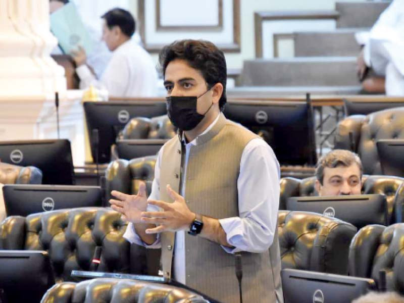 special assistant to the cm on information kamran bangash addresses the assembly photo express