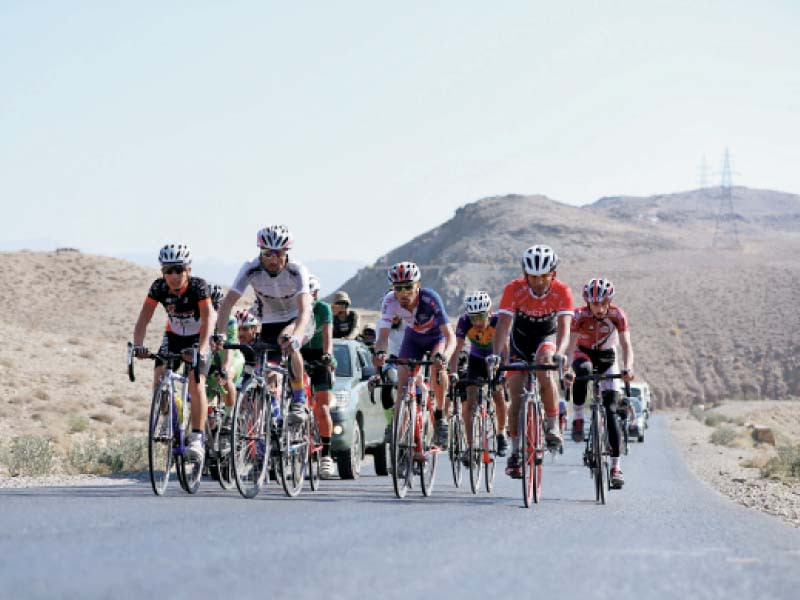participants of the cycle race pass through tanai in the south waziristan tribal district photo express