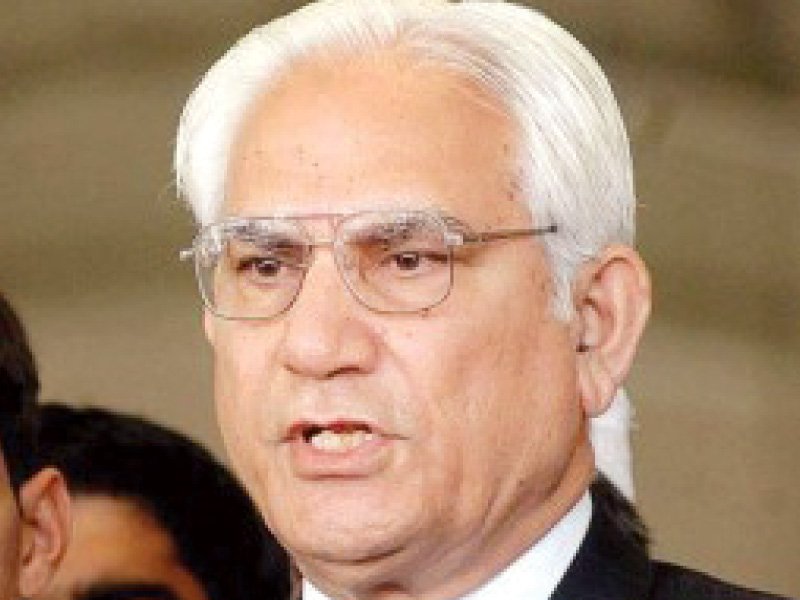 senior party member ahmad raza kasuri will file an application before the lahore high court to get bail before arrival for musharraf in the benazir bhutto assassination case photo file