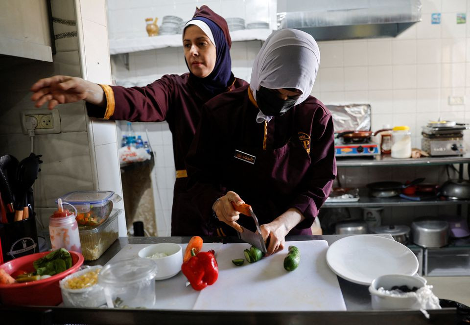 A Gaza restaurant run by women, for women