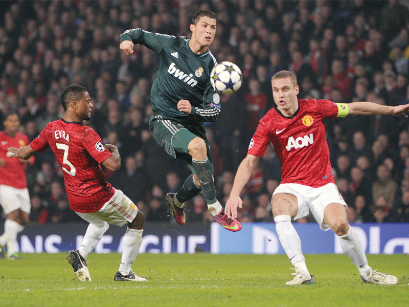 while ronaldo was thrilled with his match winning goal for real madrid he felt equally sad about the feat as it resulted in his former club manchester united s exit from the champions league photo afp