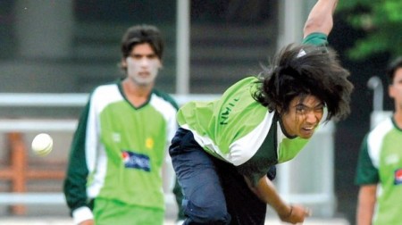 mohammad sami at a training camp in gadaffi stadium photo afp