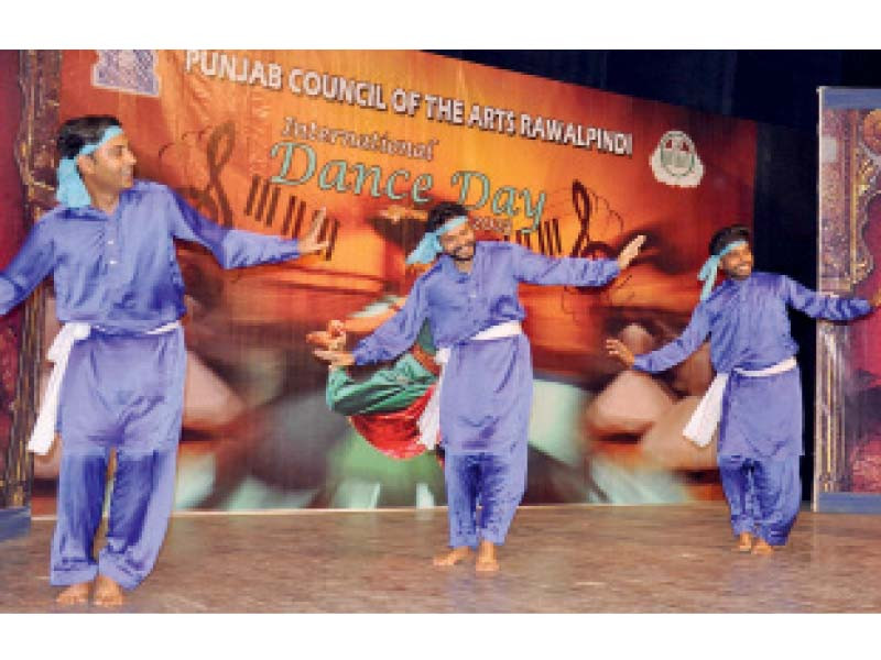 dancers perform on international dance day at the punjab arts council photo express