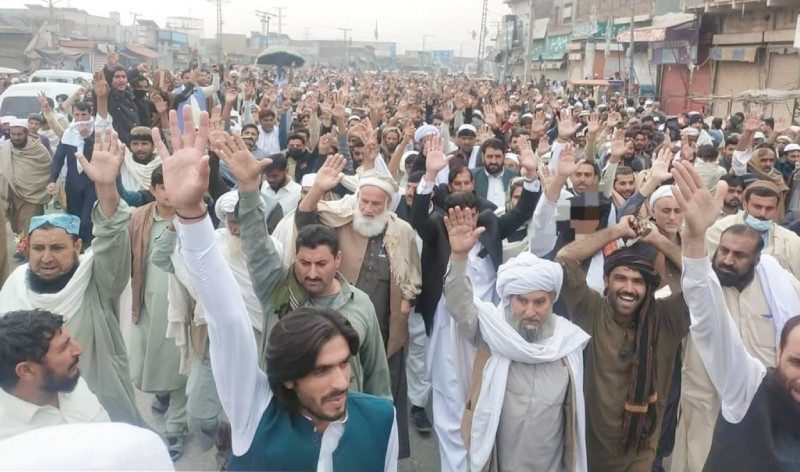 thousands protest the worsening law and order situation in lakki marwat photo express