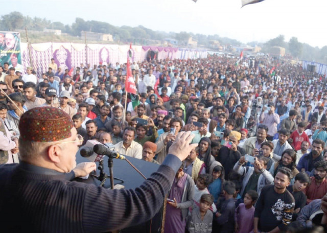 sharjeel inam memon addresses a public meeting in tando fazal photo express sharjeel inam memon addresses a public meeting in tando fazal photo express