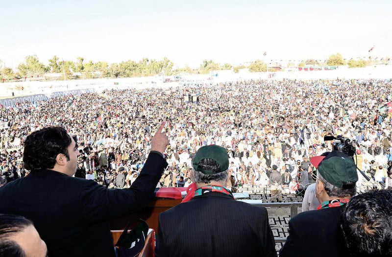ppp chairman bilawal bhutto adresses a rally in ghuzdar photo nni