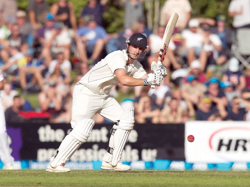 rutherford the son of former black caps skipper ken rutherford brought up his half century off 65 balls including eight fours and a six photo afp