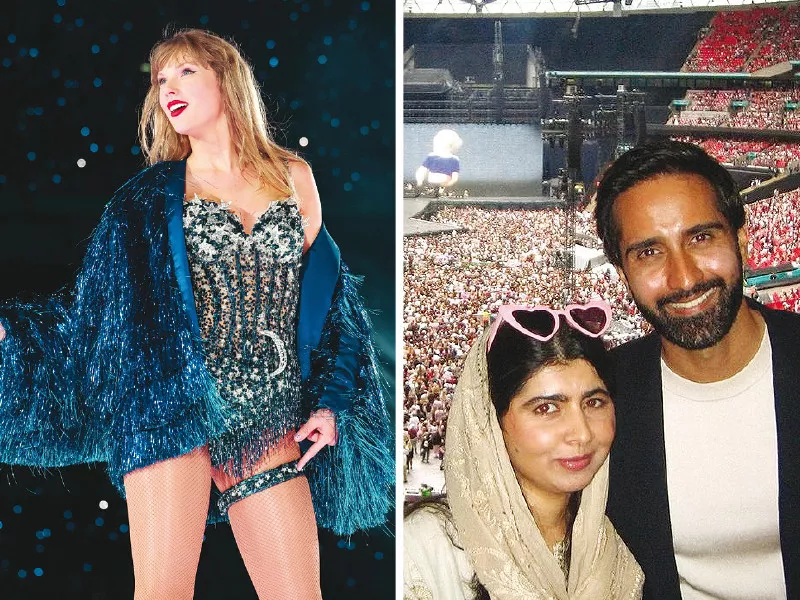 malala poses with her husband asser at swift s concert at wembley stadium london photos file malala poses with her husband asser at swift s concert at wembley stadium london photos file