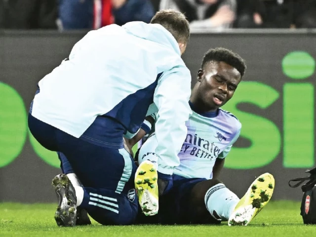 saka out for many weeks with hamstring injury
