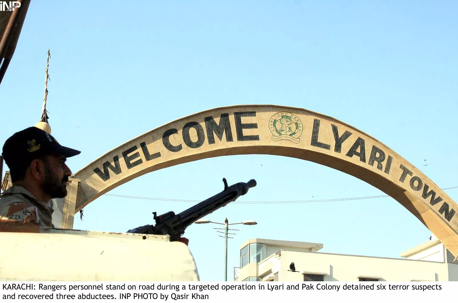 rangers personnel stand on road during a targeted operation in lyari photo inp rangers personnel stand on road during a targeted operation in lyari photo inp