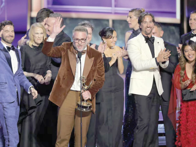 tv honours seth rogen accepts the outstanding comedy series award for the studio photo reuters tv honours seth rogen accepts the outstanding comedy series award for the studio photo reuters