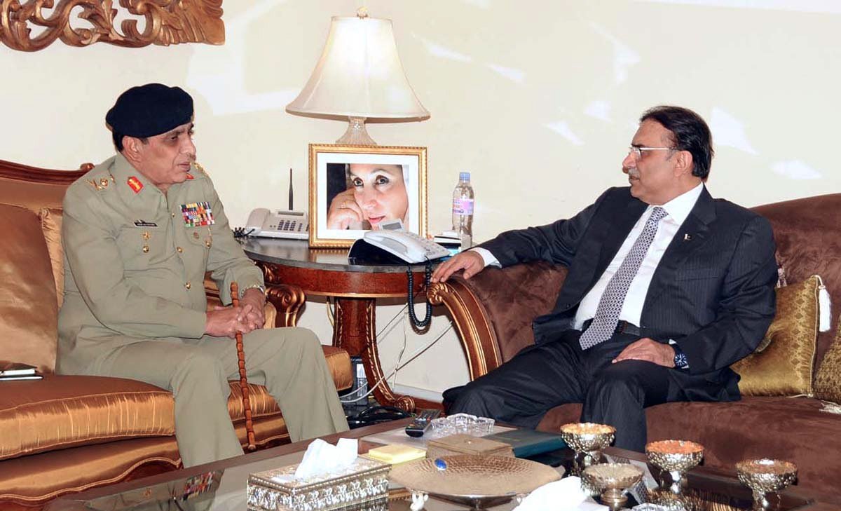 the president and army chief held a meeting on friday photo app file