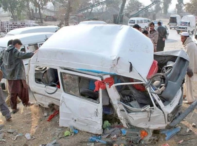 three killed fiveinjured in van bike collision