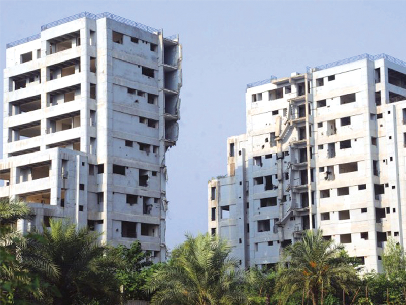 the remaining structure of margalla towers photo file