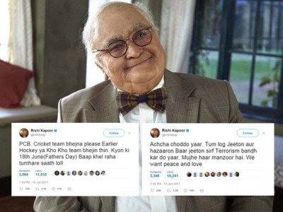 dear rishi kapoor before pointing the terrorism finger at pakistan please take a look at your prime minister army and country dear rishi kapoor before pointing the terrorism finger at pakistan please take a look at your prime minister army and country