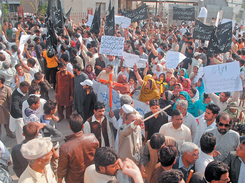 protesters gather on sher shah suri road demanding the government be held accountable photo muhammad iqbal express