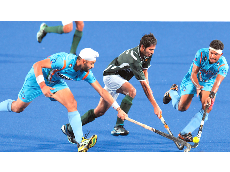 pakistan and india hockey team seen playing in the azlan shah cup 2013 photo file afp