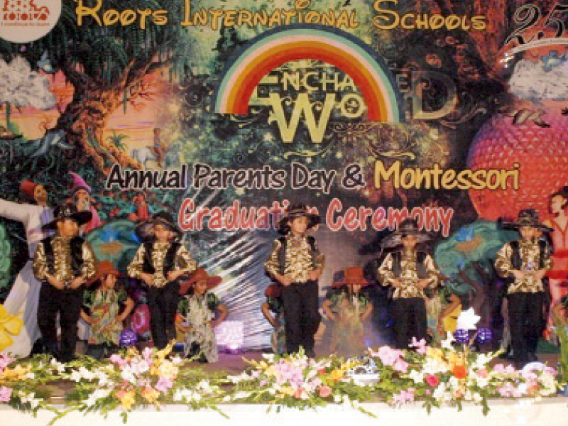 roots students performing at the event photo express