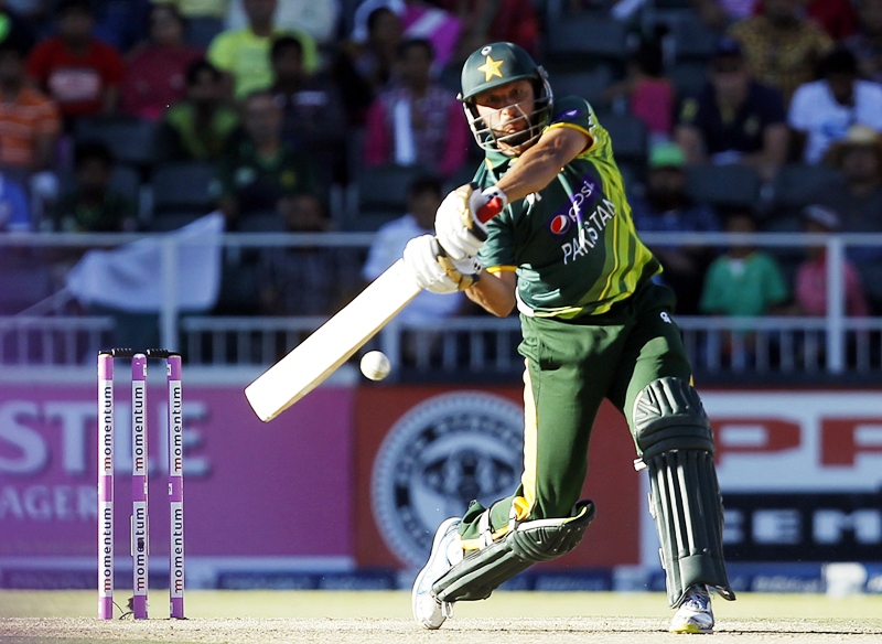 pakistan 039 s shahid afridi plays a shot during their third one day international photo reuters