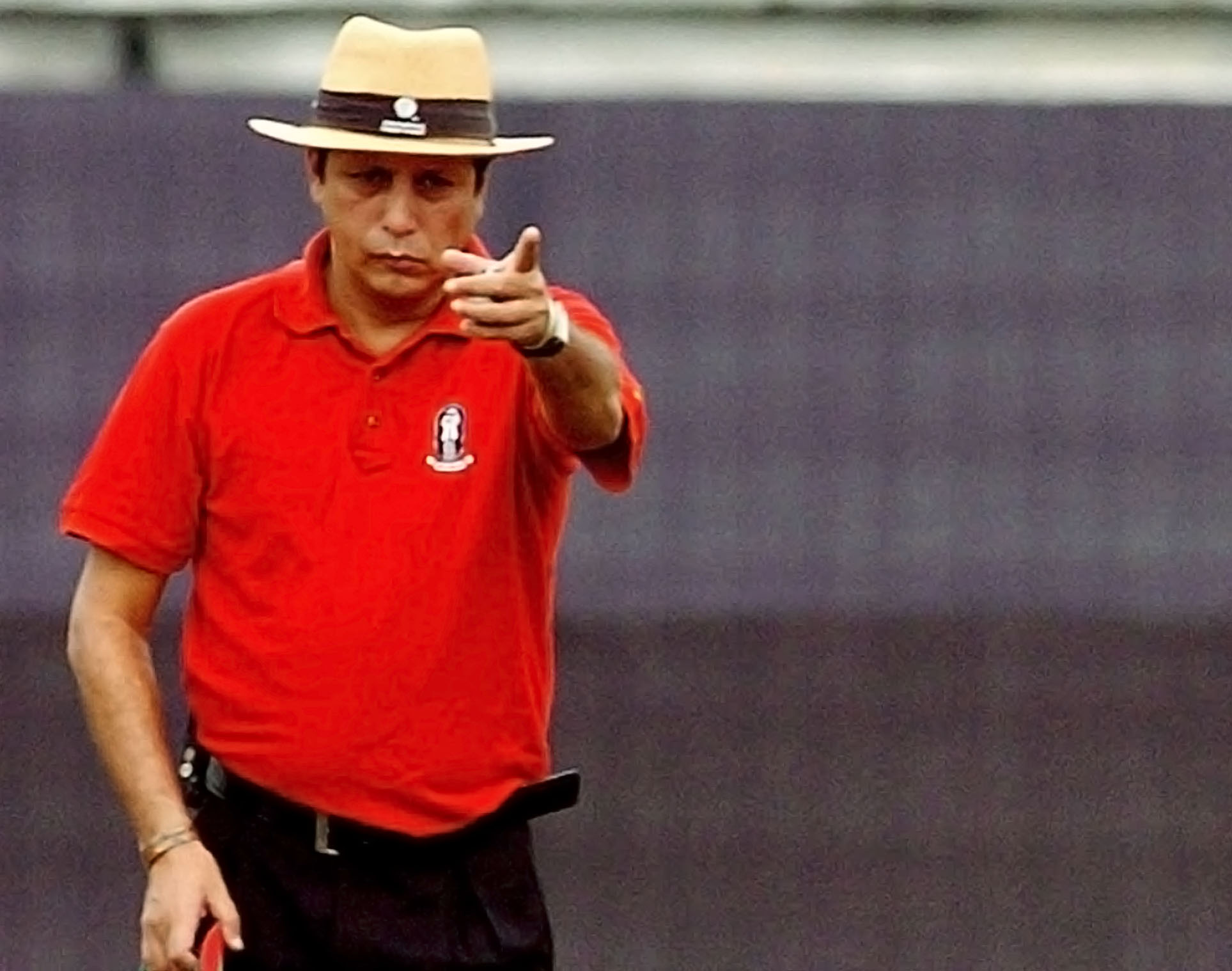 in this file photograph taken on october 9 2008 umpire nadir shah gestures during the one day international odi between bangladesh and new zealand photo afp