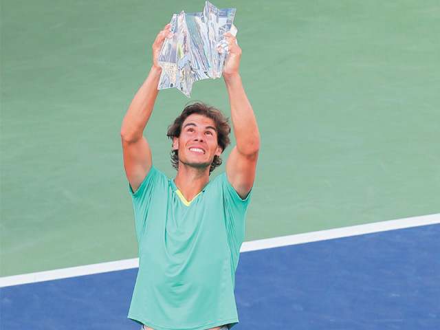 nadal s tournament win at indian wells has thrust him back into the top four in the atp world rankings photo afp nadal s tournament win at indian wells has thrust him back into the top four in the atp world rankings photo afp