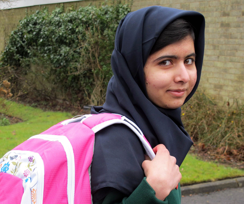 malala yousafzai going to school