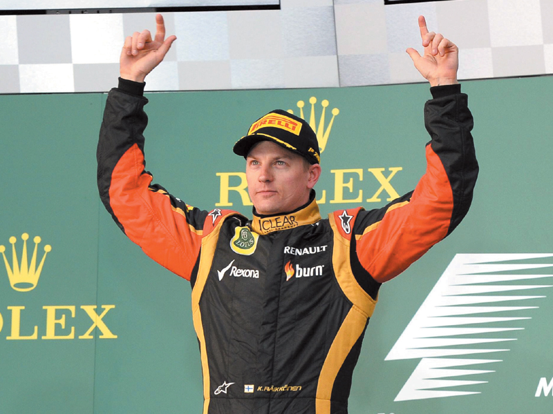 raikkonen sprung a surprise with his win at the australian gp in the opening race of the season photo afp