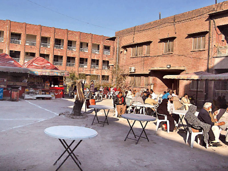 the canteen under the church building poses a security risk for worshippers photo muhammad javaid express