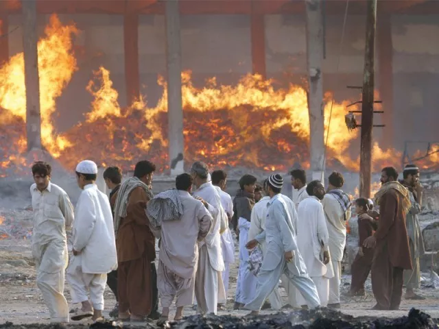 a fire gutted the new sabzi mandi on wednesday photo reuters a fire gutted the new sabzi mandi on wednesday photo reuters