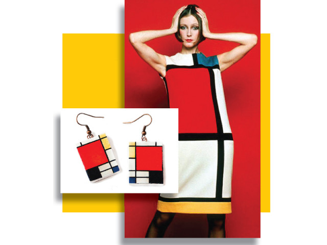 ysl mondrian dress amp mondrian inspired earrings ysl mondrian dress amp mondrian inspired earrings