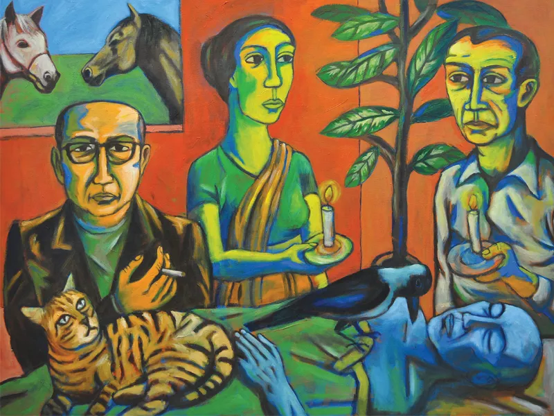 moeen faruqi s endless happiness speaks of the joys and sorrows of karachi his work is on display at the canvas gallery till march 28 photo courtesy canvas gallery moeen faruqi s endless happiness speaks of the joys and sorrows of karachi his work is on display at the canvas gallery till march 28 photo courtesy canvas gallery