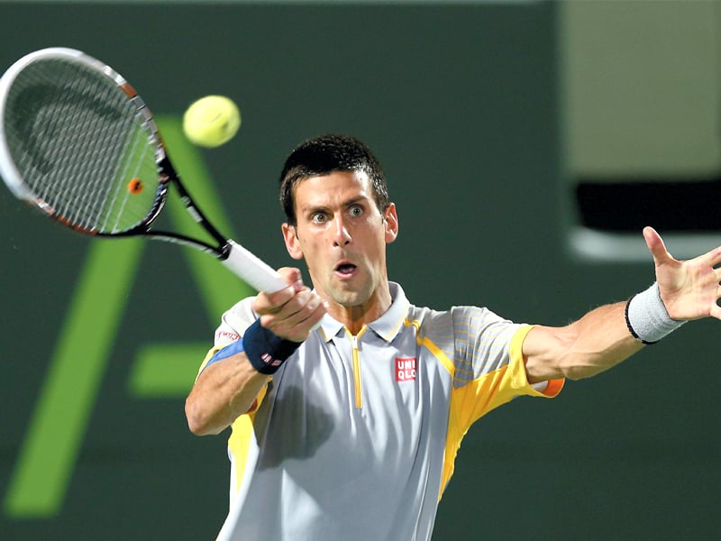 novak djokovic and maria sharapova raced into the third round of the miami masters beating their opponents to face the next hurdle photo afp